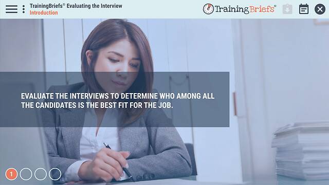 TrainingBriefs® Evaluating the Interview