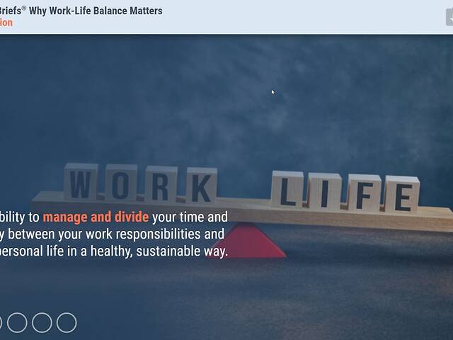 TrainingBriefs® Why Work-Life Balance Matters