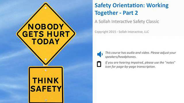 Safety Orientation - Working Together™ - Part 2