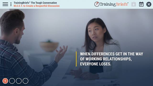 TrainingBriefs® The Tough Conversation