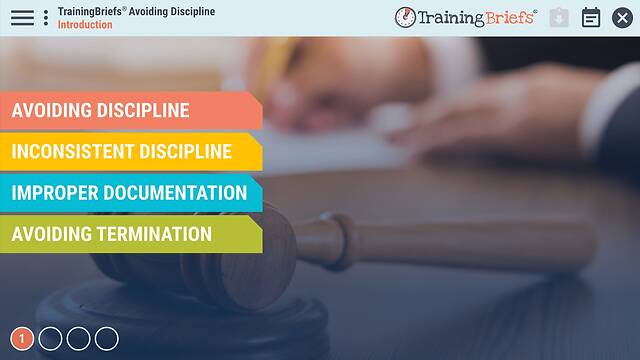 TrainingBriefs® Avoiding Discipline